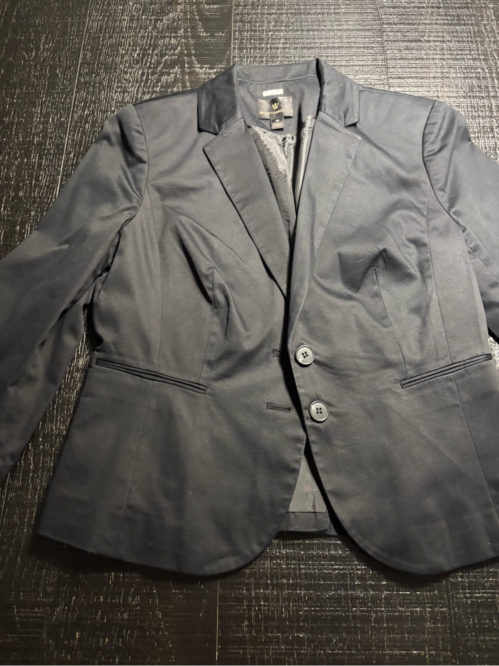 Worthington Navy Two-Button Women's Blazer